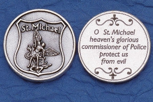 Saint Michael | Police Token - Silver Plated (pack of 10) - Beautiful Catholic Gifts
