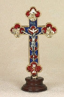 6" Double Trinity Cross on Base - Beautiful Catholic Gifts