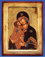 Lady of Vladimir - Hand Painted - GOLD LEAF - Beautiful Catholic Gifts