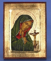 Mater Delorosa - Hand Painted - GOLD LEAF - Beautiful Catholic Gifts
