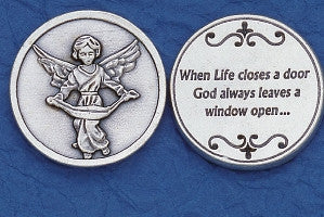 Angel Token - Silver Plated (pack of 10) - Beautiful Catholic Gifts