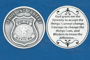 Police Officer Token - Silver Plated (pack of 10) - Beautiful Catholic Gifts